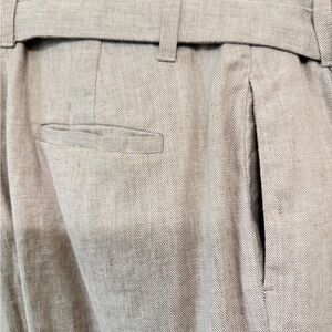 Banana Republic Beige Pleated Line & Cotton Trousers
